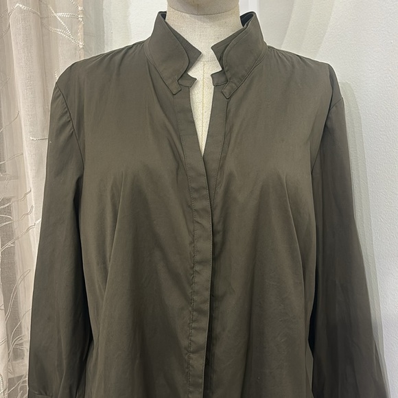 Lafayette 148 Green Shirt - Picture 2 of 7